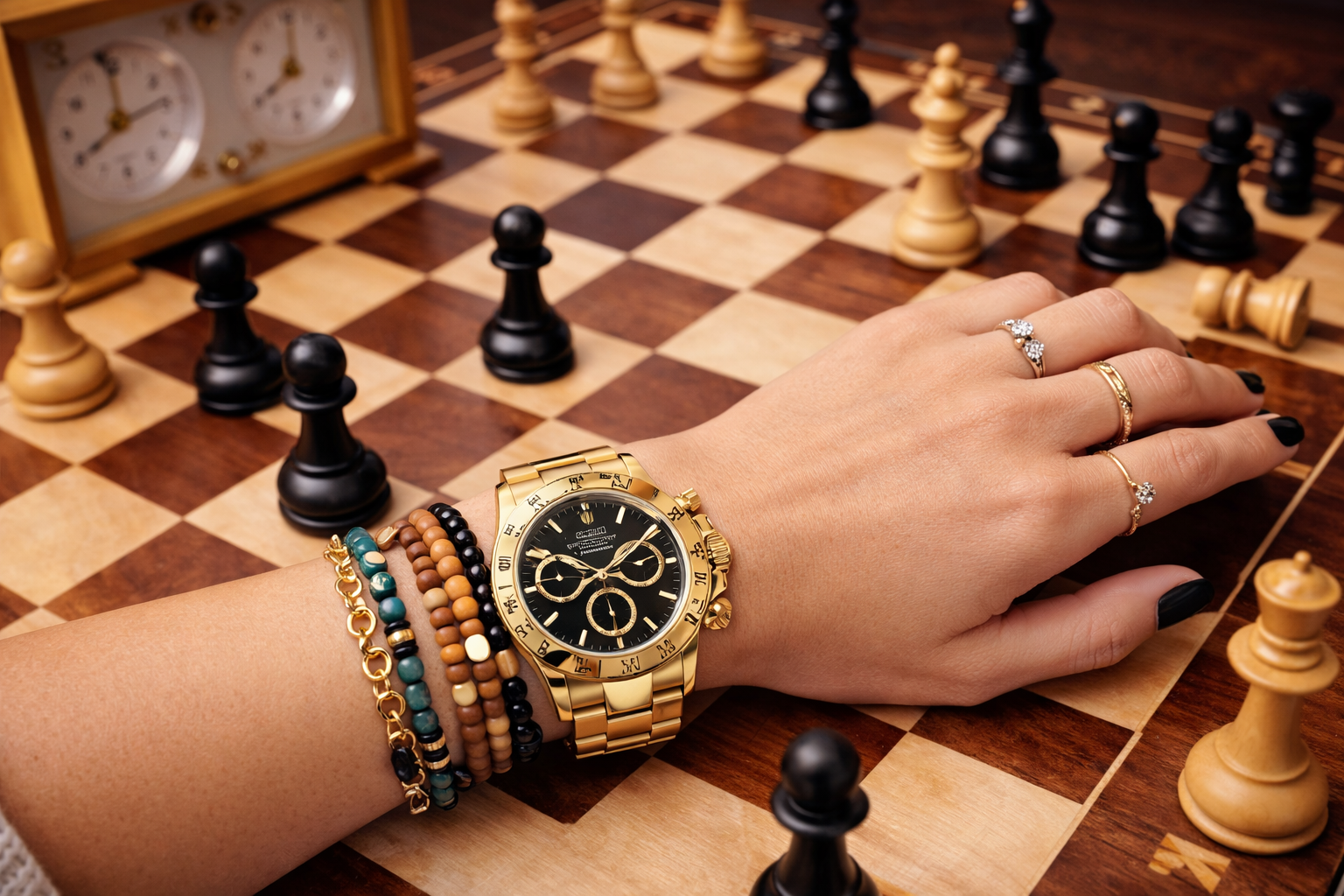 Rolex Cosmograph Daytona Yellow Gold 126508 Black Dial - Gamzo & Co. Luxury Watches