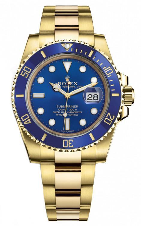 Rolex Submariner Yellow Gold Blue Ceramic 40mm – 116618LB - 2018