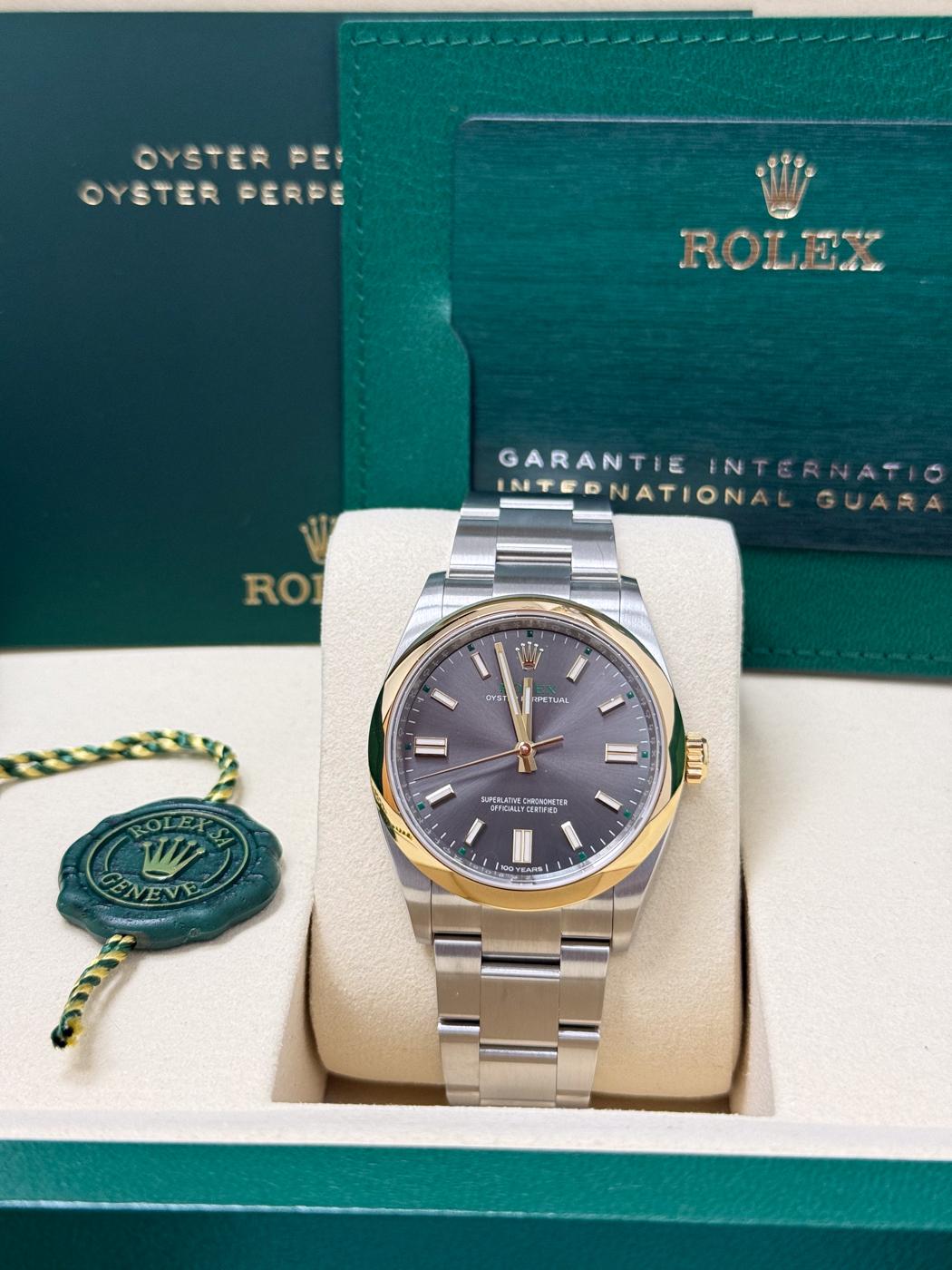 Rolex Oyster Perpetual 36 "100 Years" Slate Dial Yellow Rolesor Oyster Bracelet