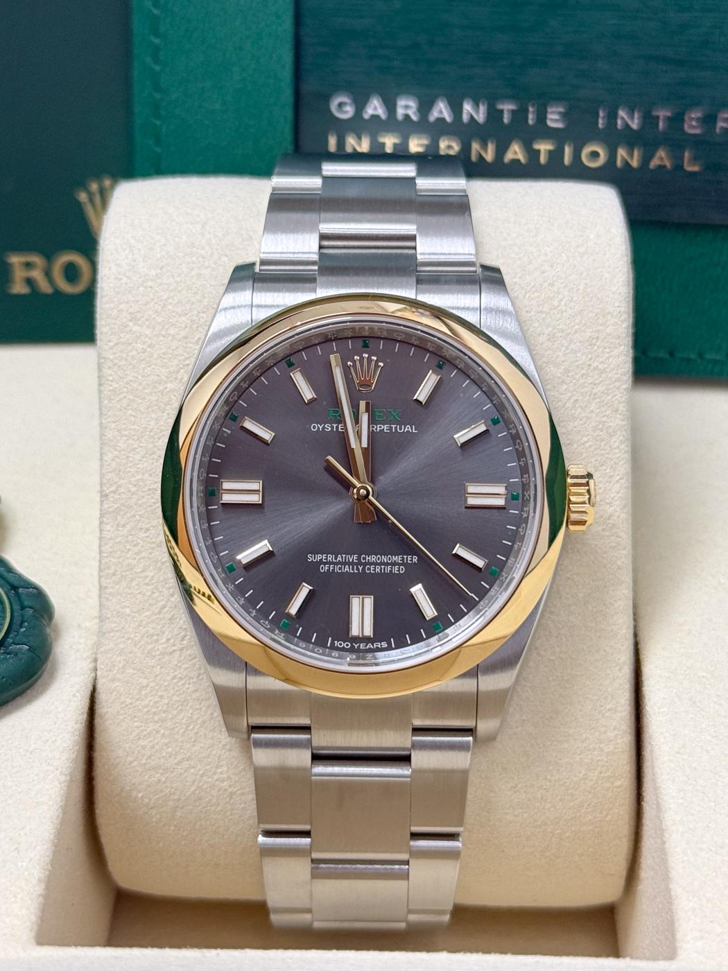 Rolex Oyster Perpetual 36 "100 Years" Slate Dial Yellow Rolesor Oyster Bracelet