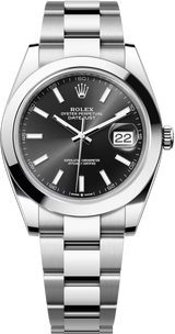 Rolex Datejust 41mm Smooth Bezel Black Index Dial Oyster - 126300 - New 2025