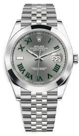 Rolex Datejust 41mm Smooth Bezel "Wimbledon" Dial Jubilee - 126300 - New 2025
