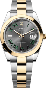 Rolex Datejust Two-Tone Yellow Gold Smooth Bezel "Wimbledon" Dial Oyster - 126303 - New 2025