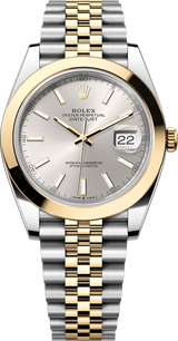 Rolex Datejust Two-Tone Yellow Gold Smooth Bezel Silver Index Dial Jubilee - 126303 - New 2025