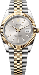 Rolex Datejust 41mm Two-Tone Yellow Gold Fluted Bezel Silver Index Dial Jubilee - 126333 - New 2025