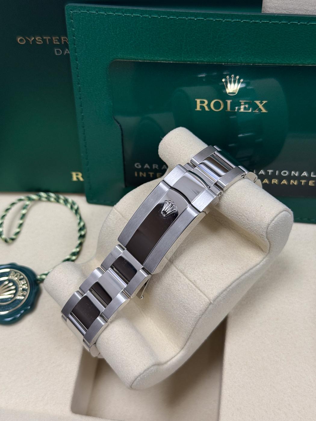 Rolex Datejust 41mm Slate Index Dial Fluted Bezel Oyster Bracelet 126334