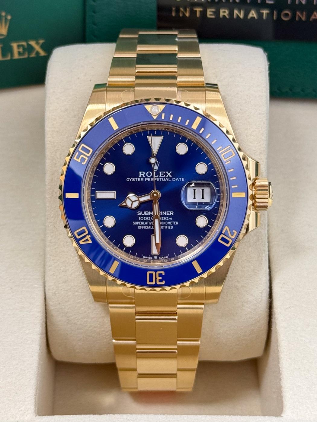 Rolex Submariner "Full Gold Bluesy" 41mm Yellow Gold Blue Dial Blue Bezel