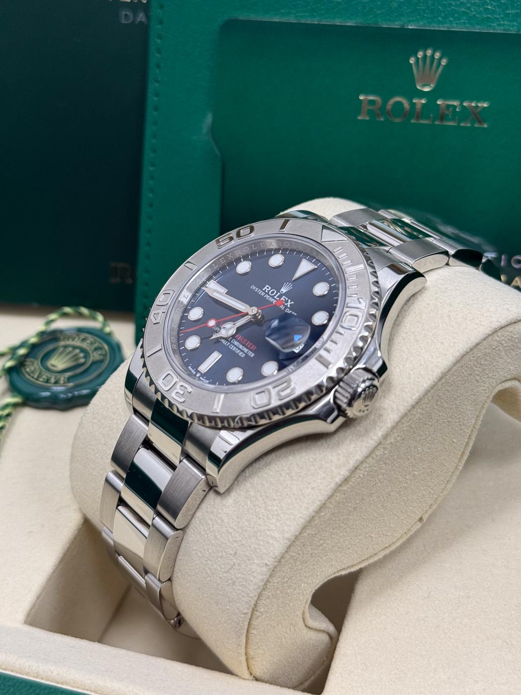 Rolex Yacht-Master 40mm Blue Dial Platinum Bezel Oyster Bracelet – 126622 - New