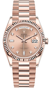 Rolex Day-Date "President" 36mm Everose Rose Diamond Dial - 128235 - New 2025