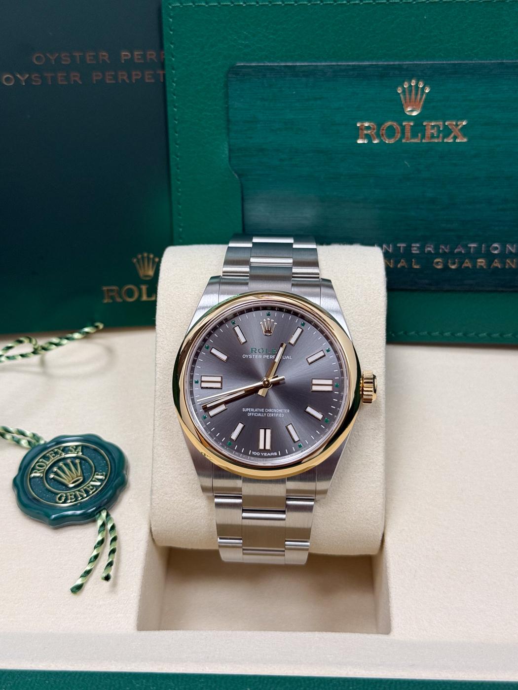 Rolex Oyster Perpetual 41 "100 Years" Slate Dial Yellow Rolesor 134303 – New 202