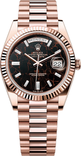 Rolex Day-Date "President" 40mm Everose Gold Eisenkiesel Diamond Baguette Dial - 228235 - New 2025