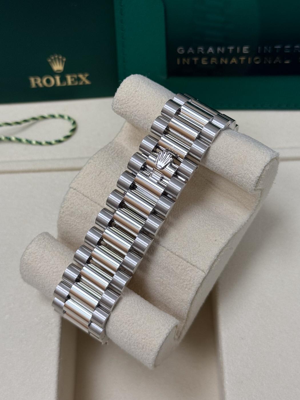 Rolex Day-Date "President" 40mm Platinum Ice Blue Index Dial - 228236