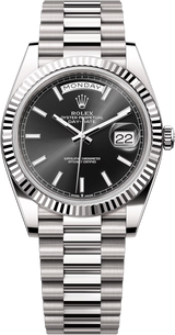 Rolex Day-Date "President" 40mm White Gold Black Index Dial - 228239 - New 2025