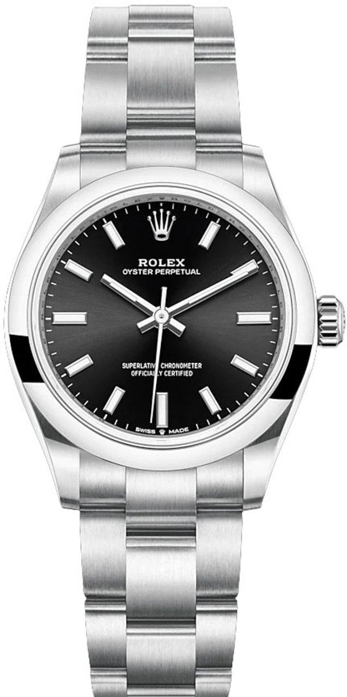 Rolex Oyster Perpetual 31mm Black Dial Oyster Bracelet – 277200 – New 2025
