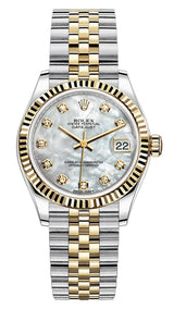 Rolex Lady Datejust 31mm Mother of Pearl Diamond Dial Two-Tone Jubilee - 278273 - New 2025