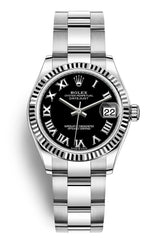 Rolex Lady Datejust 31mm Black Roman Dial Fluted Oyster - 278274 - New 2025