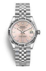 Rolex Lady Datejust 31mm Pink Index Dial Fluted Jubilee - 278274 - New 2025