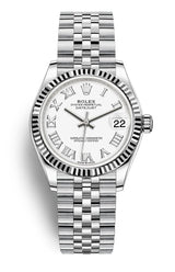 Rolex Lady Datejust 31mm White Roman Dial Fluted Jubilee - 278274 - New 2025