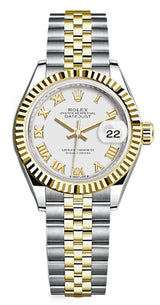 Rolex Lady Datejust 28mm White Roman Dial Two-Tone Jubilee - 279173 - Brand New 2024
