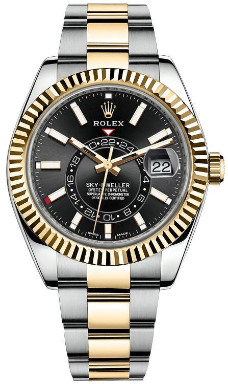 Rolex Sky-Dweller Two-tone 42mm Black Dial Oyster - 326933 - 2023