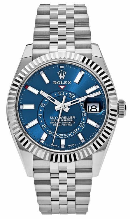 Rolex Sky-Dweller Stainless Steel Blue Dial Jubilee - 326934