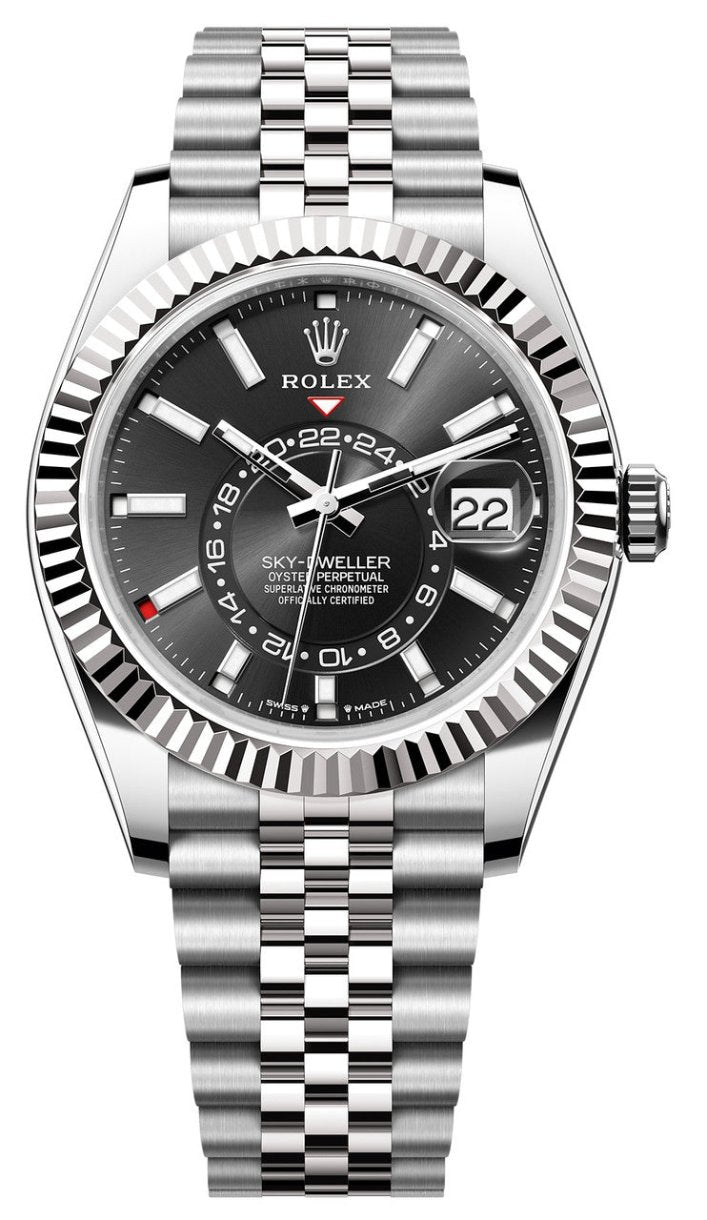 Rolex Sky Dweller 42mm Stainless Steel Black Dial Jubilee 336934