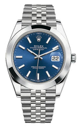Rolex 41mm Smooth Bezel Blue Index Dial Jubilee - 126300 - New 2025
