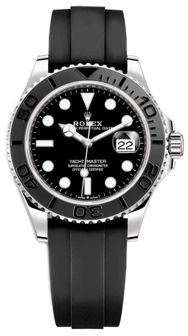 Rolex Yacht-Master 42mm White Gold Black Dial Oysterflex - 226659 - Brand New 2023