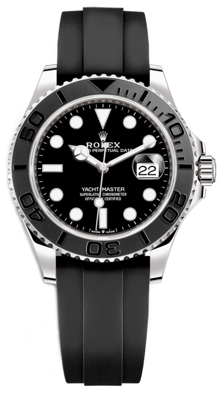 Rolex Yacht-Master 42mm White Gold Black Dial Oysterflex - 226659 - Brand New 2024