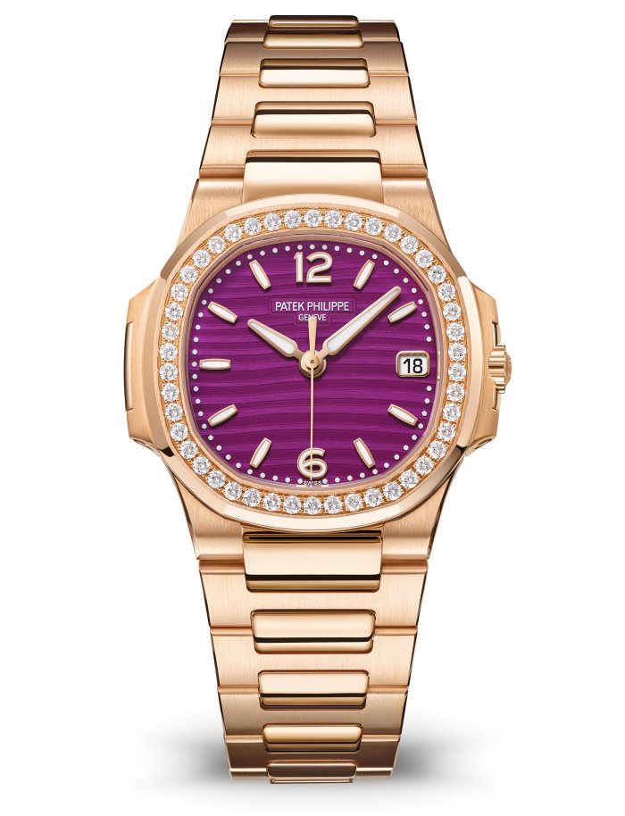 Patek philippe nautilus diamond bezel best sale