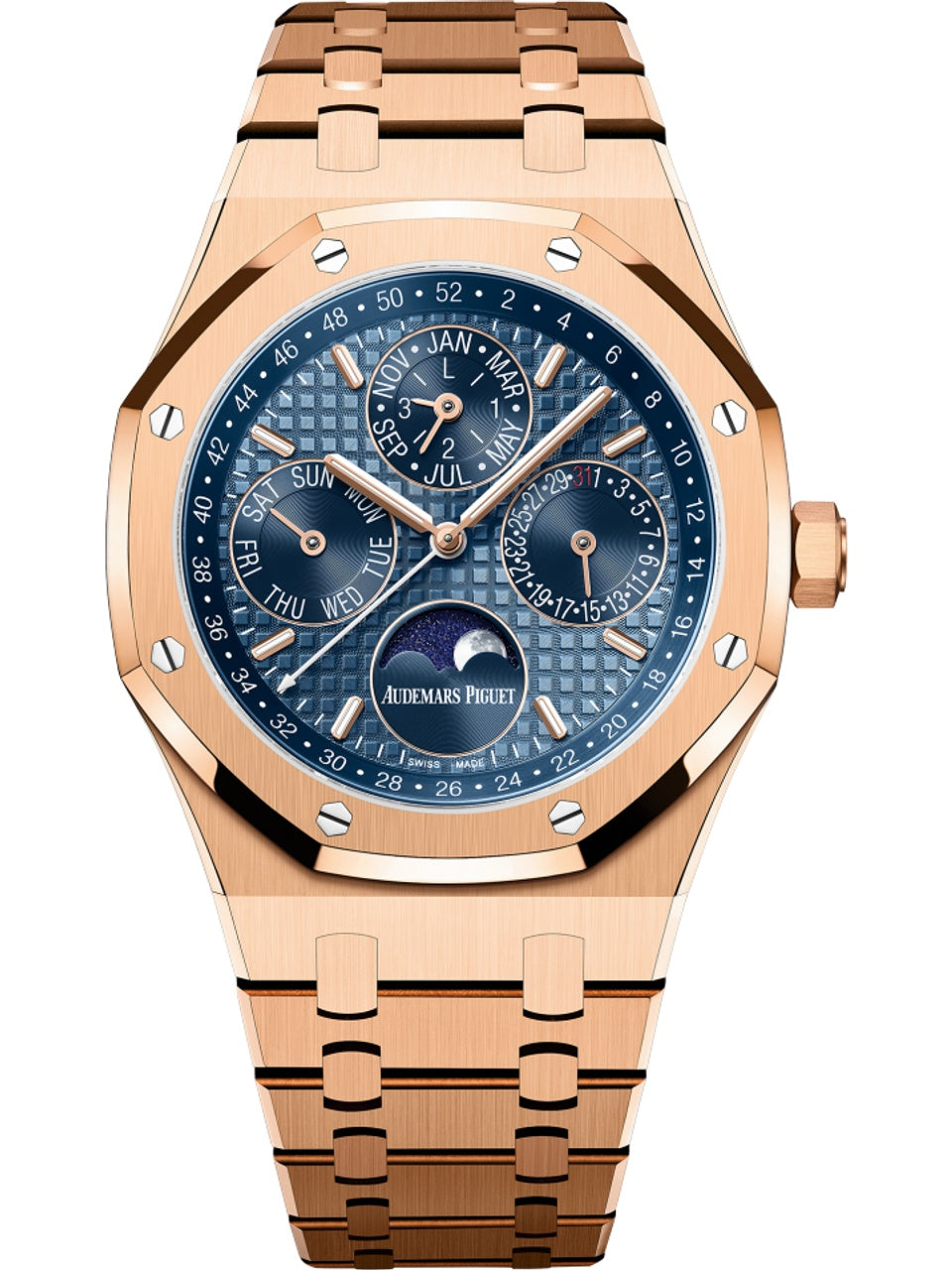 Audemars Piguet Mens Royal Oak Rose Gold Perpetual Calendar 265740OR - 2021