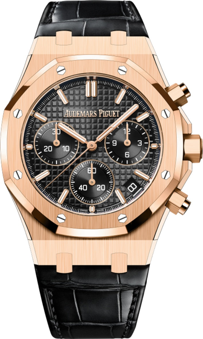 Audemars Piguet Royal Oak 26240OR.OO.D002CR.02 Rose Gold Black Chrono Dial