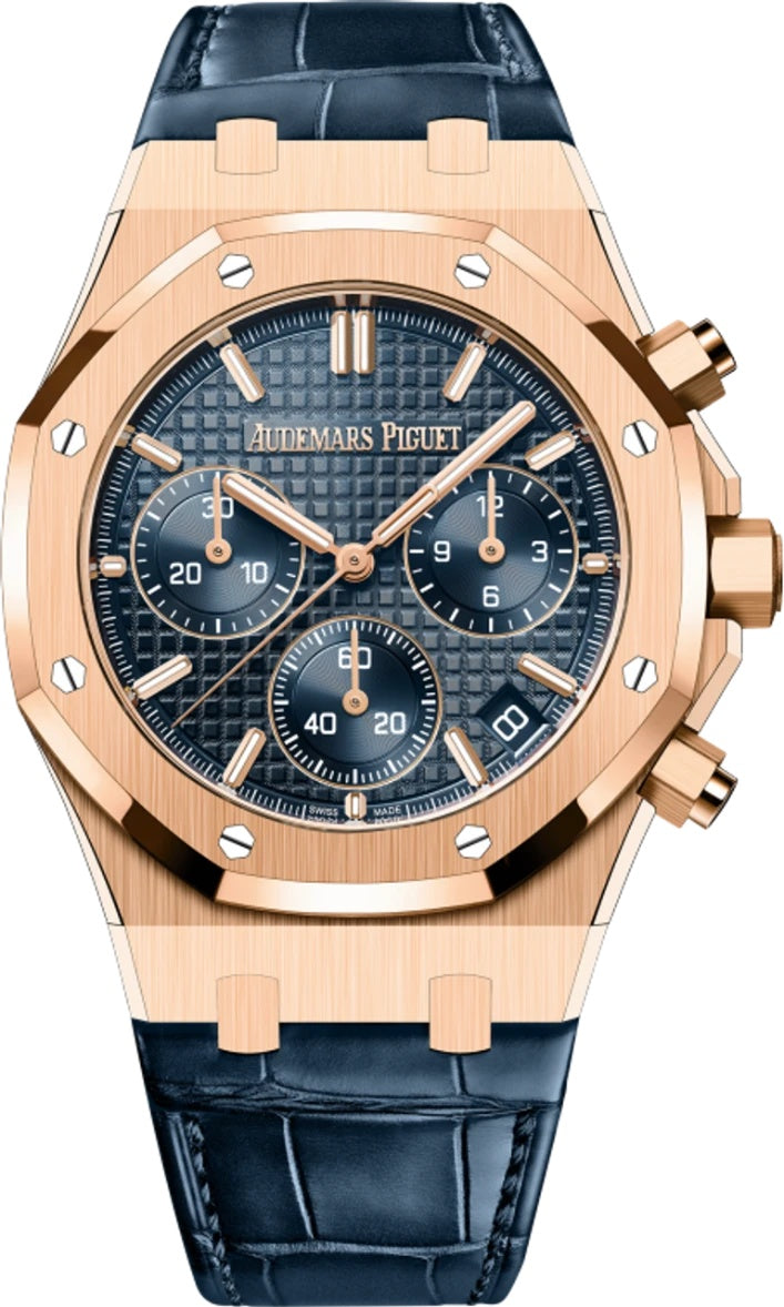 Audemars Piguet Royal Oak Blue Gold 26240OR.OO.D315CR.02 Rose Gold Blue Chrono
