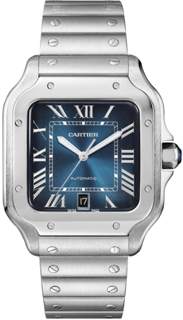 Cartier Santos Large Blue Dial - WSSA0071 - New 2026