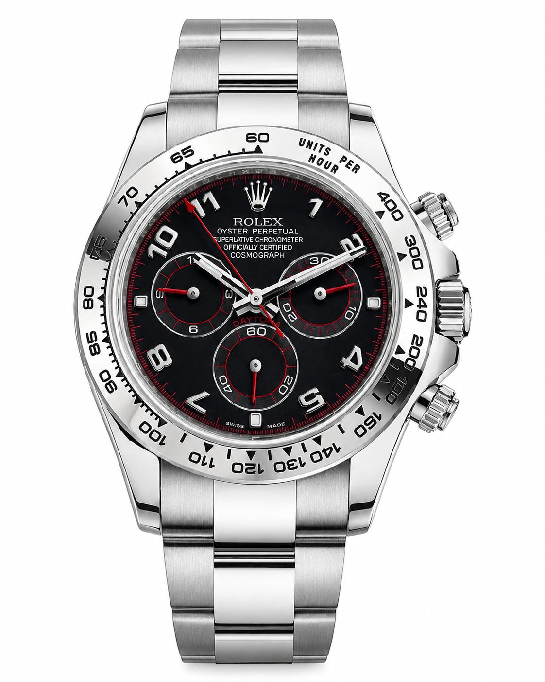 Rolex Daytona White Gold Black Arabic Dial Oyster Bracelet - 116509