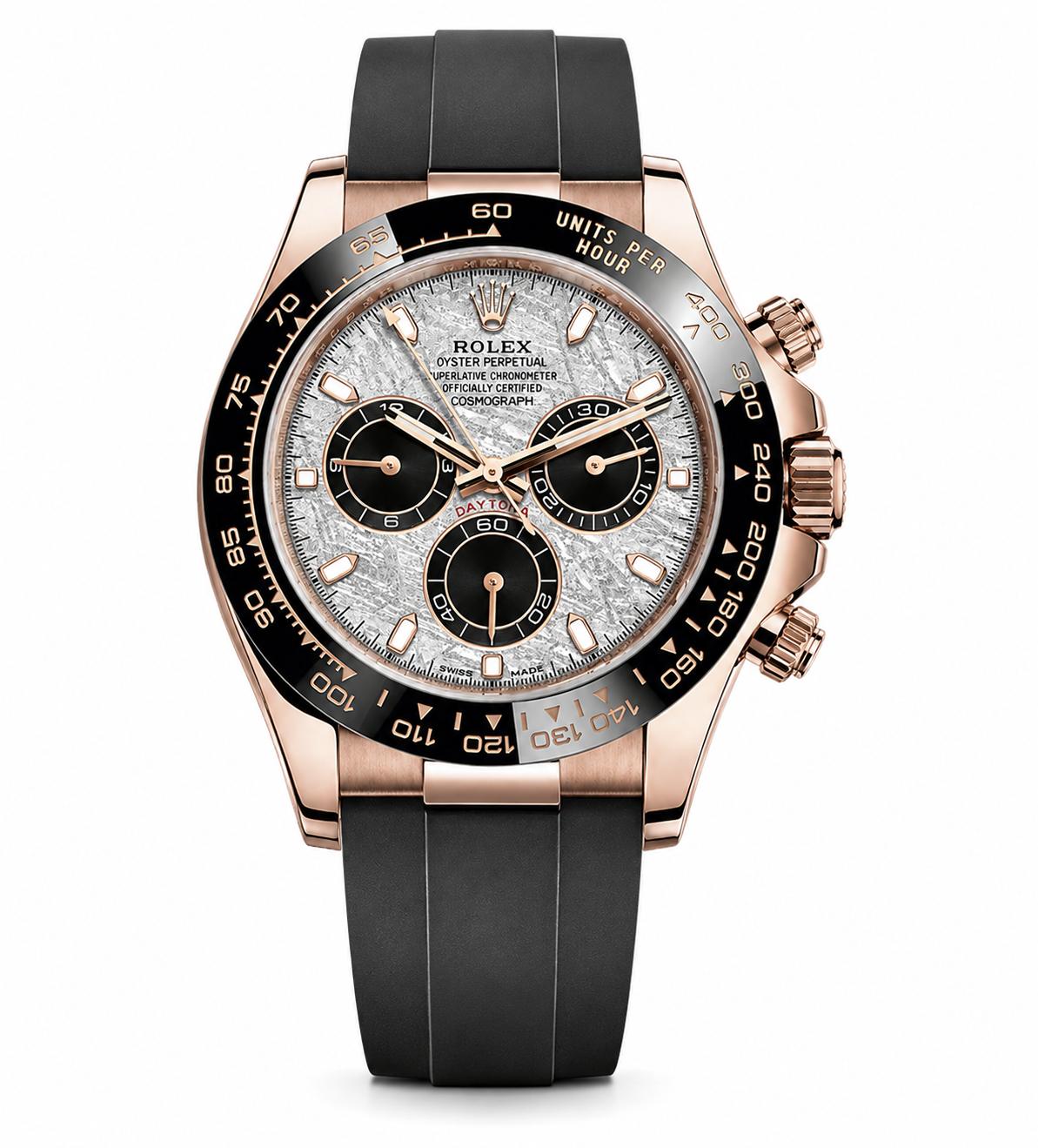 Rolex Daytona Rose Gold Meteorite Dial Oysterflex Rubber 116515LN - 2020