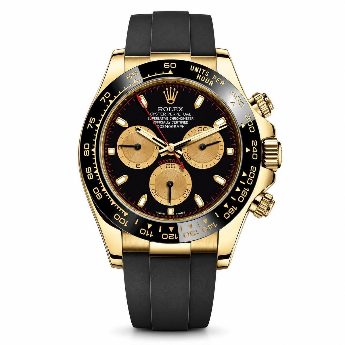 Rolex Daytona Yellow Gold Black "Paul Newman" Dial Oysterflex 116518LN - 2019