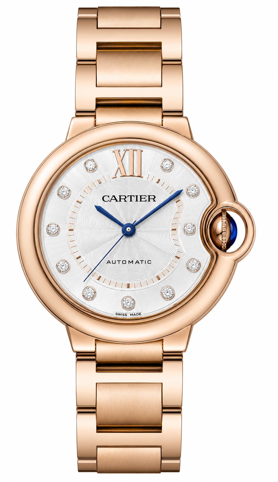 Cartier Ballon Bleu Medium 36mm Silver & Diamonds Dial WGBB0055 - New 2026