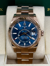 Rolex Sky-Dweller 42mm Rose Gold Blue Dial Oyster - 336935 - New 2025