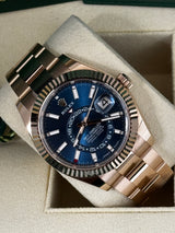 Rolex Sky-Dweller 42mm Rose Gold Blue Dial Oyster - 336935 - New 2025