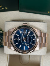 Rolex Sky-Dweller 42mm Rose Gold Blue Dial Oyster - 336935 - New 2025