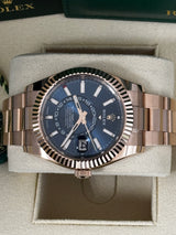 Rolex Sky-Dweller 42mm Rose Gold Blue Dial Oyster - 336935 - New 2025