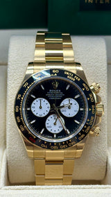 Rolex Cosmograph Daytona 40mm Special Edition "Le Mans" Yellow Gold Ceramic Black Bezel Black Dial - 126528LN - New 2025