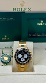 Rolex Cosmograph Daytona 40mm Special Edition "Le Mans" Yellow Gold Ceramic Black Bezel Black Dial - 126528LN - New 2025