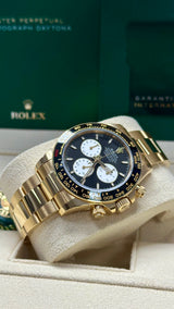 Rolex Cosmograph Daytona 40mm Special Edition "Le Mans" Yellow Gold Ceramic Black Bezel Black Dial - 126528LN - New 2025