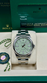 Rolex Oyster Perpetual 41mm Pistachio Dial - 134300 - New 2025