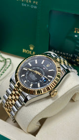 Rolex Sky-Dweller 42mm Two-Tone Yellow Gold Black Dial Jubilee - 336933 - New 2025