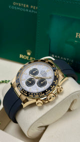 Rolex Cosmograph Daytona 40mm Yellow Gold Ceramic Bezel Meteorite Dial Oysterflex - 126518LN - New 2025