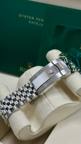 Rolex Datejust 36mm Fluted Bezel Silver Roman Diamond Dial Jubilee - 126234 - New 2025