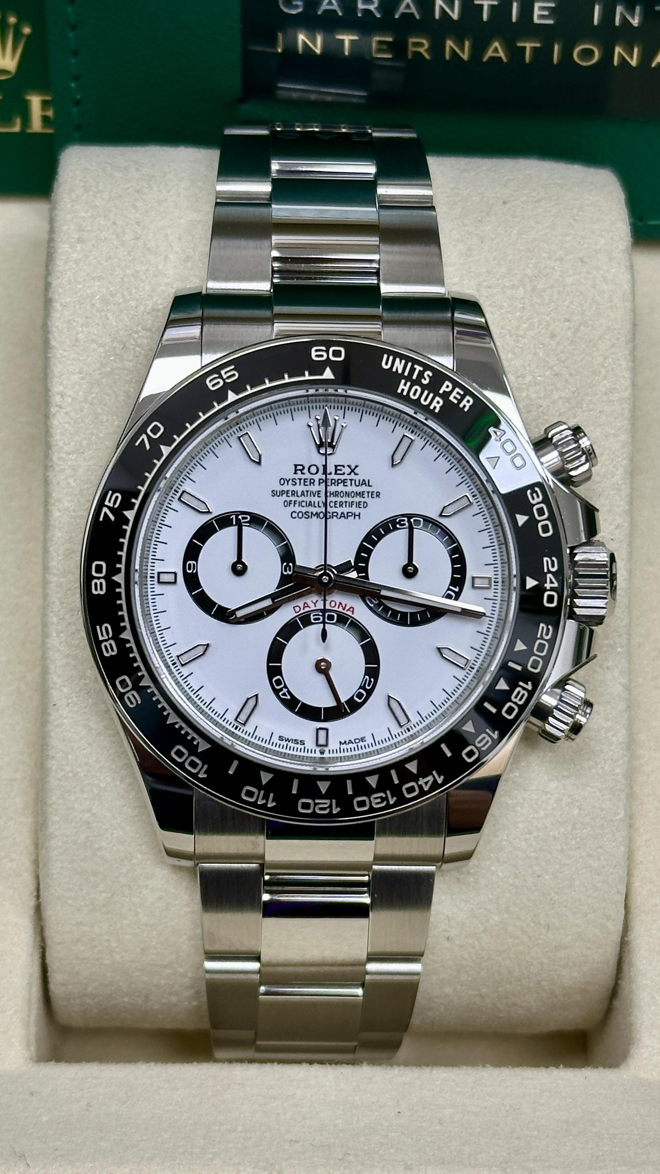 Rolex Cosmograph Daytona "Panda" 40mm White Dial Black Ceramic Bezel 126500LN